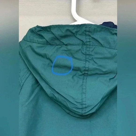 Vintage 90s LL BEAN Anorak Hoodie Half Zipper Jacket Mountain Green Colour Sz L - Picture 11 of 13